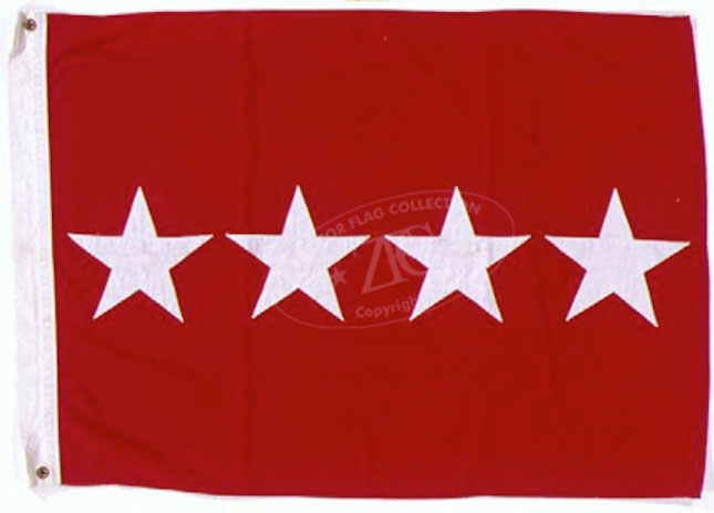 white flag with four red stars